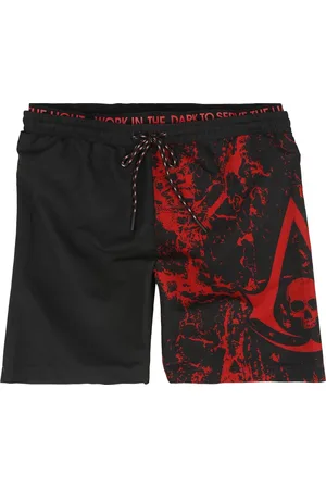 Assassin´s Creed IV - Black flag - Crest Zwembroek zwart-rood S