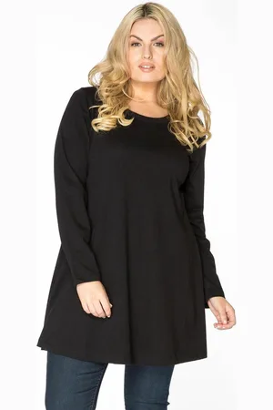 Yoek | Grote maten - dames t-shirt lange mouw