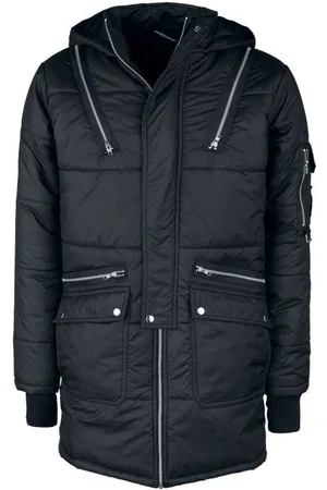 Chemical Black Morte Parka Parka L Polyester Heren - Rock wear