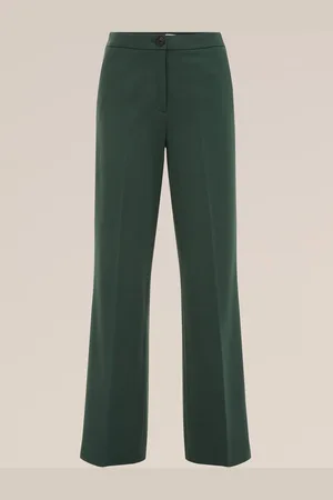 WE Fashion Dames wide leg pantalon met stretch