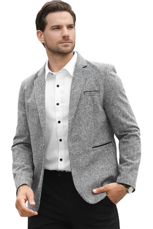 Allthemen Heren Zakelijk Jas Sportieve Slim Fit Blazer - Vrijetijdsjasje Kostuumjas - L