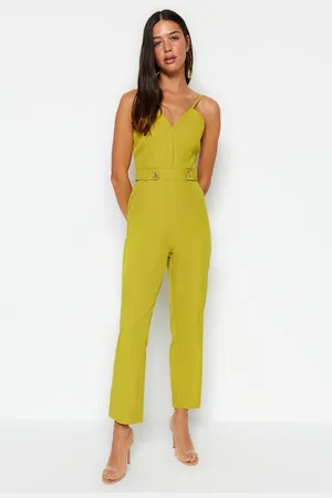 Trendyol Zwarte Jumpsuit Met Knoopdetails Twoss23Tu00145