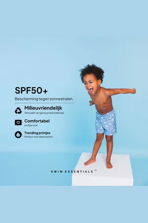 Swim Essentials | Meerkleurige Zeedieren UV Zwembroek Jongens