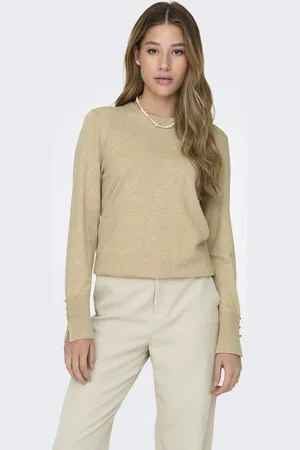 JDY Jacqueline de Yong Trui malou L/s On Button Pullover Knt 15312026 Irish Cream Dames