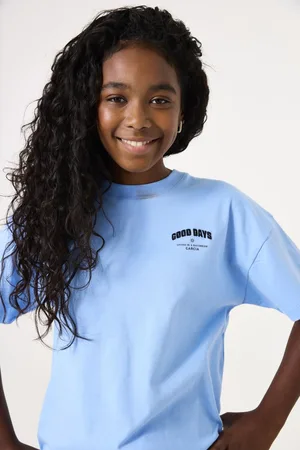 Garcia Meisjes T-shirt Blauw Korte mouw