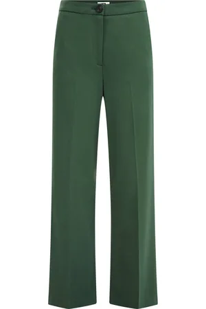WE Fashion Dames wide leg pantalon met stretch