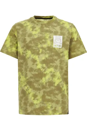 WE Fashion Jongens T-shirt met tie-dye dessin