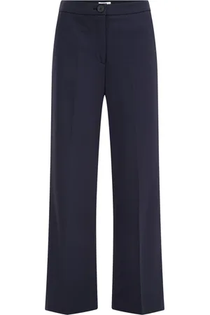 WE Fashion Dames wide leg pantalon met stretch