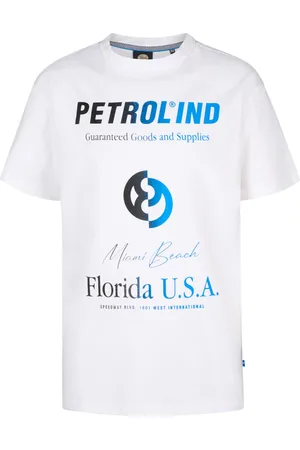 Petrol Industries Jongens Artwork T-shirt Tropicstone - Wit