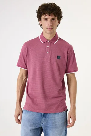 Garcia Heren Polo Roze Korte mouw