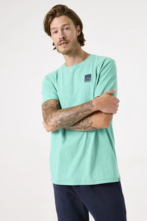 Garcia Heren Chest print T-shirt Groen Korte mouw
