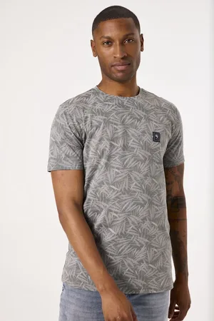 Garcia Heren All over print T-shirt Groen Korte mouw