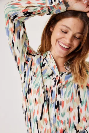 Garcia Dames All over print Blouse Wit Long mouw