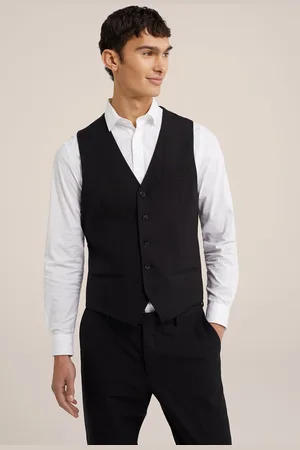 WE Fashion Heren slim fit gilet