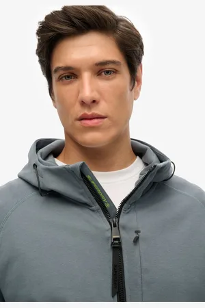 Superdry Tech hoodie met logo, rits en losse pasvorm - Heren - Hoodies