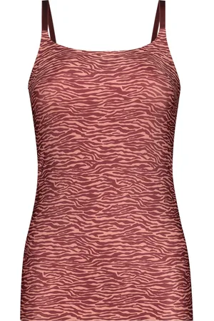 Ten Cate Secrets Spaghetti Top Bordeaux Zebra - maat S - /Rood