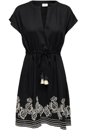 JDY RISSO LIFE S/S EMBROIDERY DRESS WVN - Dames - Mini jurken