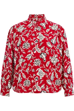 WE Fashion Dames blouse met dessin - Curve