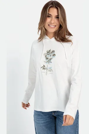 Camel Active Hoodie met print gemaakt van biologisch katoen