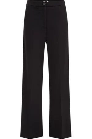 WE Fashion Dames wide leg pantalon met stretch