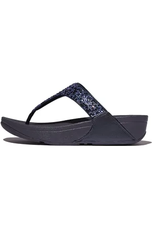 FitFlop Lulu Crystal-Mix Toe-Post Sandals