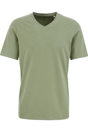 WE Fashion Heren T-shirt met V-hals