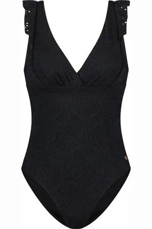 Beachlife Black Embroidery Dames Badpak