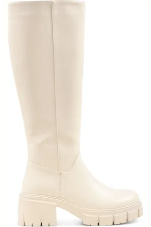 Posh By Poelman NORI Dames Hoge Laarzen - Crème
