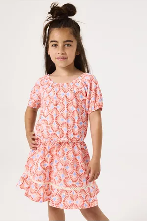 Garcia Meisjes All over print Jurk Roze Korte mouw