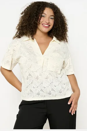 LolaLiza Blouse T Flolace 02301778 1013 Vanilla White Dames
