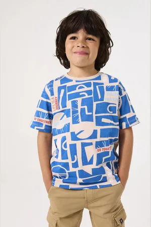 Garcia Jongens All over print T-shirt Wit Korte mouw