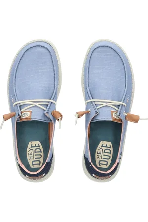 Hey dude Wendy Chambray Boho Dames Instappers Blue