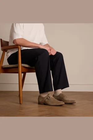 Manfield Heren - suède gespschoenen