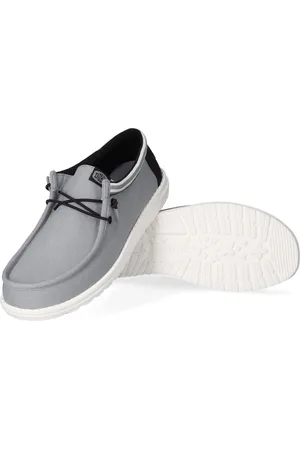Hey dude Wally Letterman Heren Instappers Light Grey/White