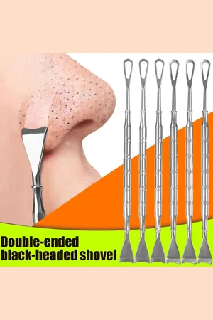 Merkloos 2 Stuks Dubbelzijdig RVS Neus Blackhead Verwijder Tool - Acne Naald en Dode Huid Verwijderaar voor Effectieve Gezichtsreiniging