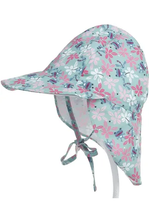 Merkloos Kinderzonnehoed - Pet met klep - Unisex - Baby- en kindermuts - Met nekbescherming - UV-bescherming 50+ - Zomerhoed - Knoopbaar - Hoofddeksel - Bescherming tegen de zon en zonneklep - Outdoor - Ademend mesh - L (Hoofdomtrek 48-54 cm)
