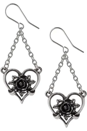Alchemy Heart of Blackness Oorbellen - Zilverkleurig