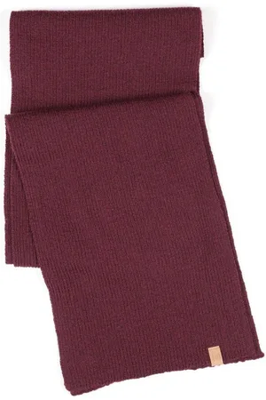 IVANHOE OF SWEDEN Ivanhoe rib gebreide sjaal van wol Vide Ruby Wine - One Size 190x23 - Rood