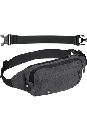 Merkloos Modieuze Donkergrijze Waterfly Bumbags Heuptasje voor Dames en Heren - Ideaal voor Sport, Hardlopen, Wandelen en Joggen