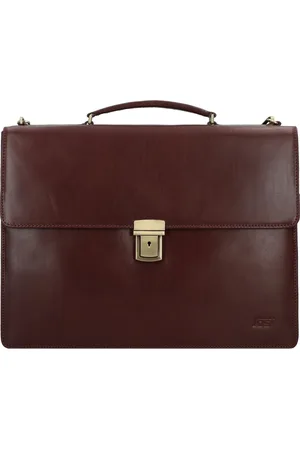 Jost Leren Afzonderlijke gevallen Business tas met laptopvak Briefcase Donkerbruin