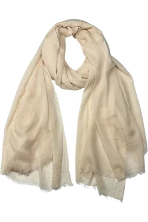 Merkloos Lange Dunne Sjaal - Effen - Beige - 180 x 95 cm (23916#)