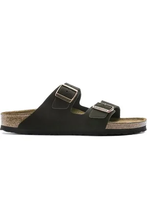 Birkenstock Arizona donkerbruin suède zacht voetbed regular sandalen uni (951311)
