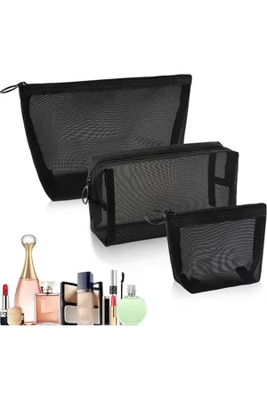 Merkloos Mesh Cosmeticatas - Toegankelijke make-uptas - 3 Stuks - Veelzijdige opslag