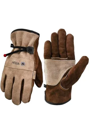 Merkloos Lederen werkhandschoenen voor mannen of vrouwen. Voor tuinieren, lassen, constructie, kettingzaag, boerderij, ranch, enz. Koeleer, katoenen voering, praktisch en solide.L