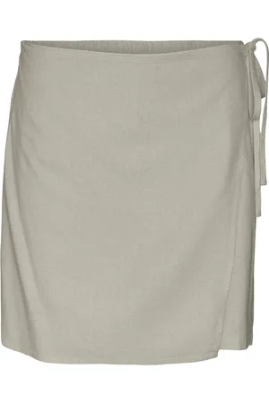 VERO MODA Broek Vmmymilo H/w Wrap Skort Wvn Ga 10321623 Silver Lining Dames