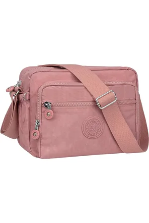 Merkloos Crossbody Bag Schoudertas voor dames, sportieve schoudertas voor dames, middelgroot, nylon, crossbag, brede riem, cadeau voor dames, winkelen, reizen, school