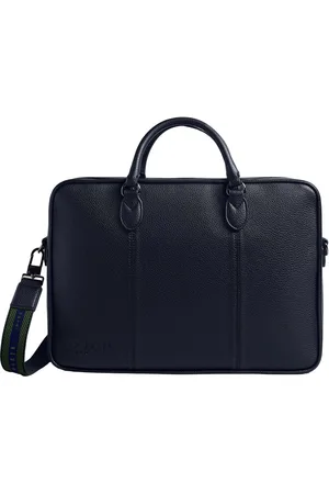 Ted Baker Business tas Laptoptas met laptopvak Kaden PU Webbing Document Bag Donkerblauw