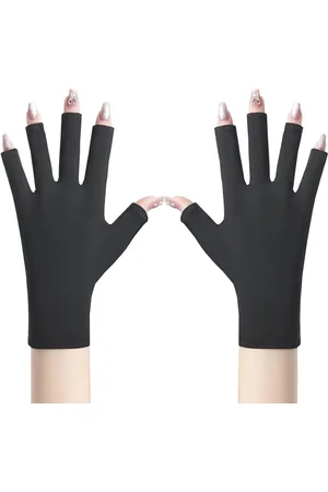 Merkloos UV-beschermende handschoenen voor manicure - Zwart - 1 paar