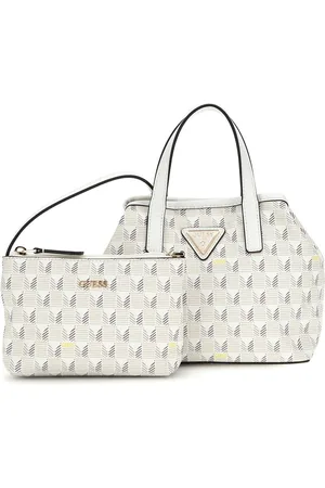 Guess Handtas Schoudertas G Wave Mini Tote Wit