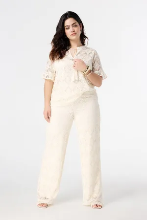 MS Mode Broek Gehaakte broek met stretch